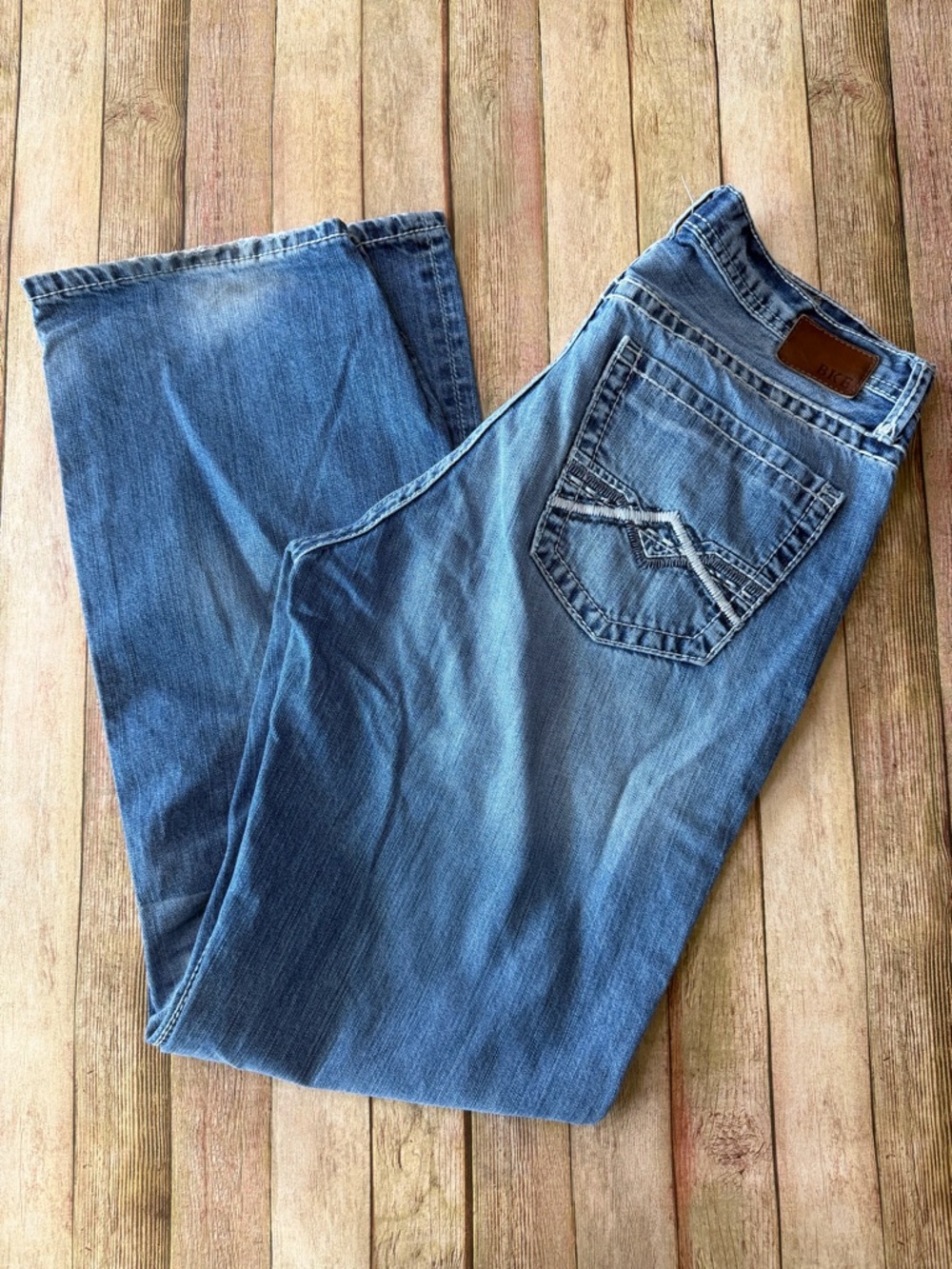 BKE Men Jeans Straight Light Blue Denim